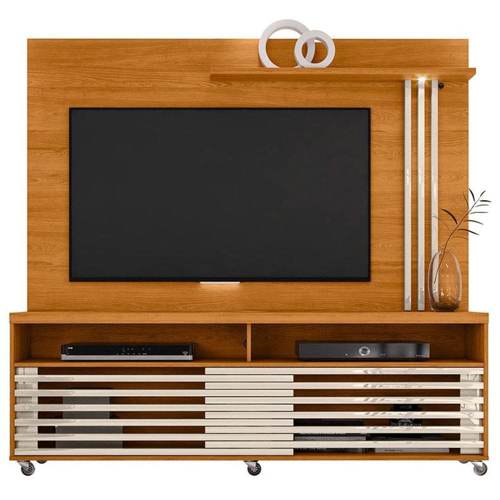 Estante Home Theater Frizz Cinamomo Off White – Madetec