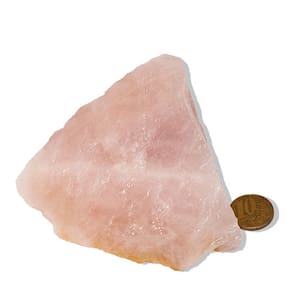 01 Cristal Rosa Pedra Bruto 300 a 400g Média 5 a 10cm Tipo B
