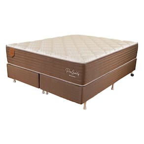Cama Box Queen Size (Box + Colchão) 158x198x69 Pro Quality Prorelax Molas Ensacadas Pillow Top Turn Free - Marrom