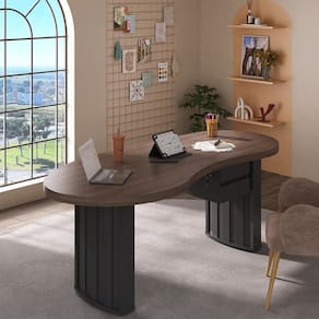 Kit 2 Peças com Mesa para Escritório Diretor Organic e Gaveteiro Suspenso Charuto/Preto