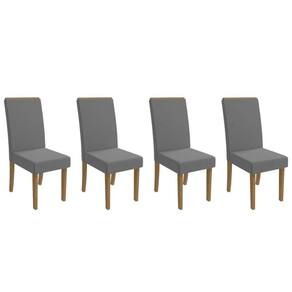 Cadeira Sala de Jantar 2CAD142FR Kit 4 Un Freijo/Linho Cinza A056 - Kappesberg