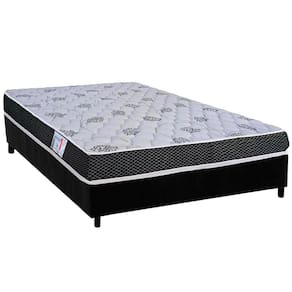 Conjunto Box Viúva: Colchão Espuma Orthoflex D20 ComfortPedic + Base CRC Suede Black(128x188)