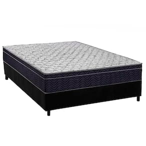 Conjunto Box Viúva: Colchão Anatômico Ortobom D45 / Airtech 150 + Base CRC Suede Black(128x188)