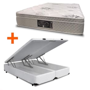 Cama box Baú Queen  mais Colchão Dabe Premium Euro - 158x198