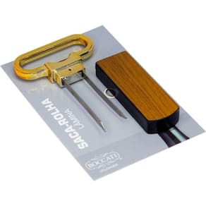 Saca-rolha Boccati Duas Lâminas Pinça Gourmet Garrafa Vinho Cor:dourado Metalizado
