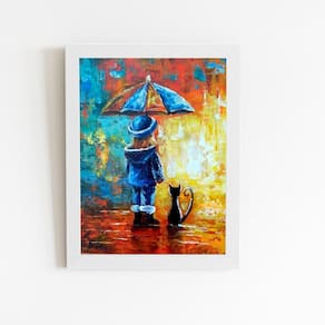 Quadro Decorativo 60x40cm Moldura Eucatex - Gancho Pendurar