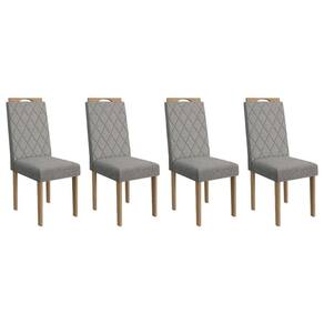 Cadeira Sala de Jantar 2CAD153EA Kit 4 Un Eucalipto/Cinza Mesclado A031 - Kappesberg