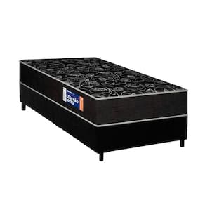 Conjunto Box Solteiro: Colchão Espuma Plumatex D28 IsoPluma + Base CRC Suede Black(88x188)