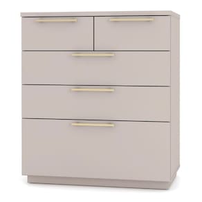 Cômoda para Quarto 5 Gavetas 90cm Dubai Alasca - VLR MÓVEIS