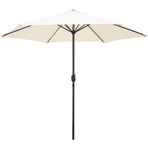 Ombrelone Central de Alumínio 2,70 metros com Manivela Branco Importway IWOBC-270BR