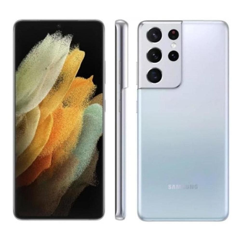 Usado: Samsung S21 Ultra 256 GB Prata - Excelente