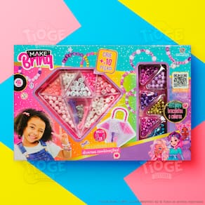 Kit de Miçangas Infantil Porta-joias Diamante Faça Você Mesmo Bijuterias Pulseiras Colares Acessórios Makebrinq