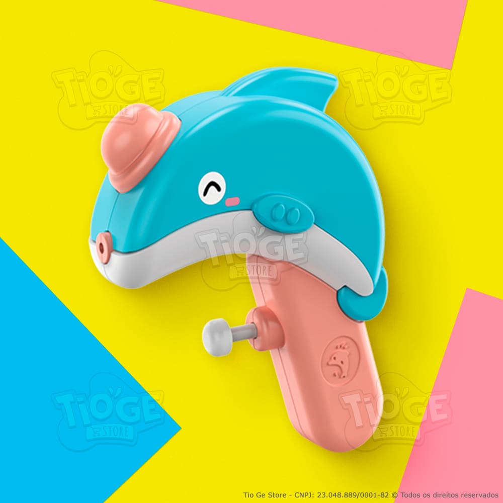 Lança Água Golfinho Divertido Para Crianças Brinquedo Interativo Brincar Na Água Piscina Praia Banho Brinq