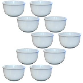Jogo 10 Cumbucas 200ml Bowls Tigelas Kit Porcelana branca(3)