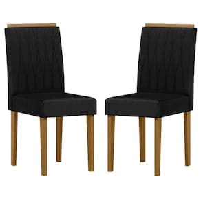 Cadeira Para Mesa De Jantar Ana Kit 2 Peças Ype Veludo Preto - New Ceval