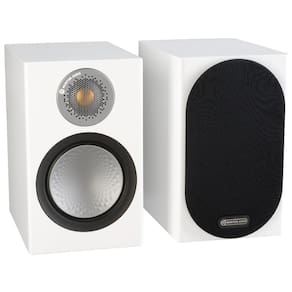 Monitor Audio Silver 50 - Par de caixas acústicas Bookshelf 2-vias para Home Theater Branco