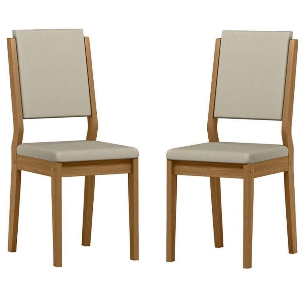 Cadeira Para Mesa De Jantar Carol Kit 2 Peças Ype Veludo Nude - New Ceval