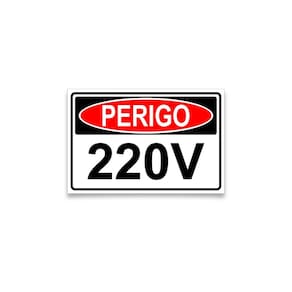 Placa de Sinalização de Perigo Elétrico 220V