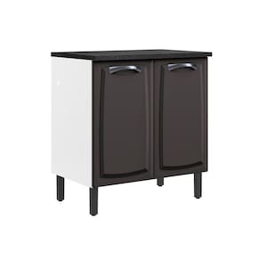 Balcão de Cozinha Itatiaia em Aço 2 Portas Branco New Premium