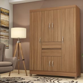 Guarda Roupa Casal 6 Portas 2 Gavetas Ecom II Demóbile