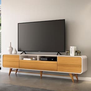 Rack para Tv até 85 Polegadas 3 Portas com Pés Época HB Móveis