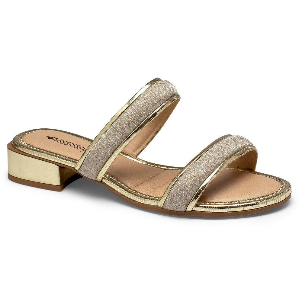 Tamanco Mississipi MB111 Feminino - Ouro Light