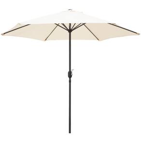 Ombrelone Central de Alumínio 2,70 metros com Manivela Branco Importway IWOBC-270BR
