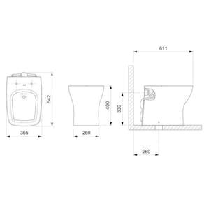 Kit 5 Vasos Sanitário Convencional com Assento Queda Amortecida Boss Incepa Branco Brilhante