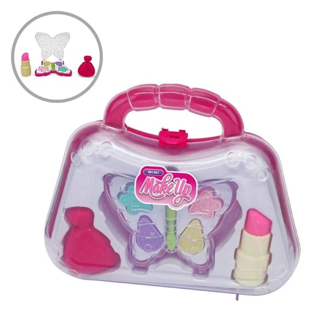 Mini Maleta Makeup 17cm Com 3 Pecas Paki Toys