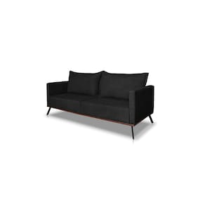 Sofá 2 Lugares Decorativo Atlas 1,80cm Pés Retro Linho Boucle 3304 - Montanaris Decor