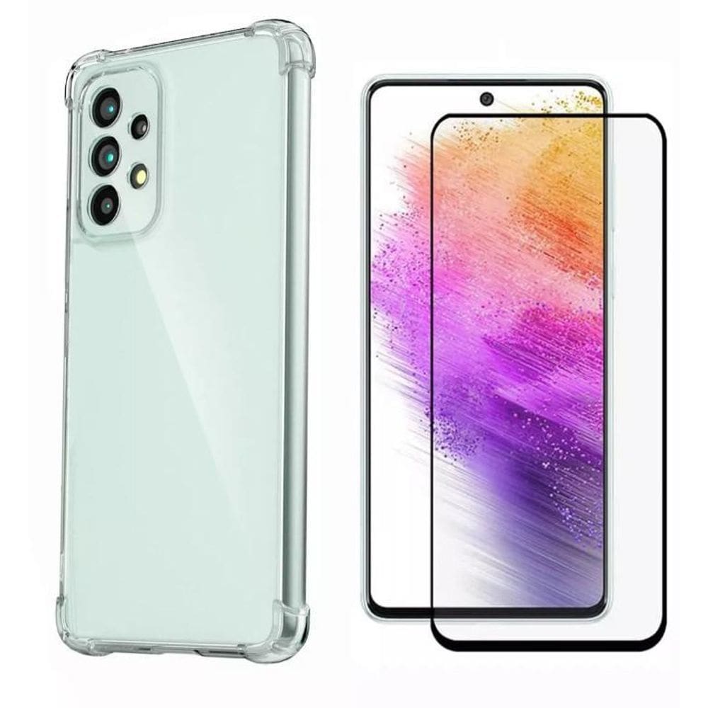 Kit Capa Anti-Impacto + Película 3D Para Galaxy A73 5G