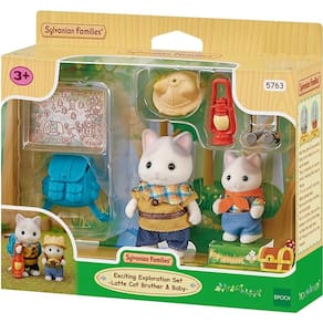 Conjunto - Exploracao Animada Irmao e Bebe Gato de Leite EPOCH MAGIA