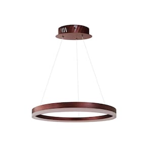 Lustre Pendente Moderno Sofisticado Arco Unico Luxo Marrom