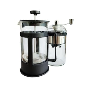 Kit Cafeteira Prensa Francesa Vidro E Plástico 600Ml E