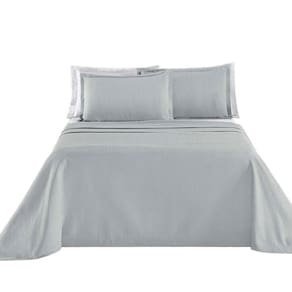 Kit Cobre Leito Colcha Lavinne Casal Dupla Face - Cinza