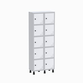 Roupeiro Aço Light 2v 10 Portas Gr302/10 Cinza/Branco