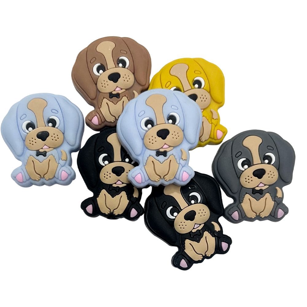 Aplique entremeio emborrachado cachorro pets 30mm para prendedor de chupeta chaveiro fone strap 10un