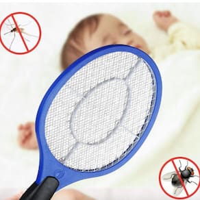 Raquete Mata Mosquitos E Moscas Bivolt Recarregável