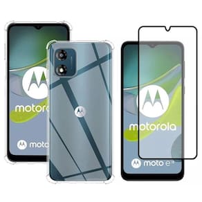 Kit Capa Anti-Impacto + Película 3D Para Moto E13