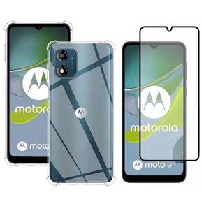 Kit Capa Anti-Impacto + Película 3D Para Moto E13