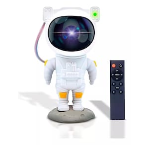 Luminaria De Mesa Astronauta Projetor Galaxia Estrelas Usb