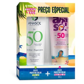Kit Anasol FPS 50 Corpo 120g + FPS 50 Kids 100g