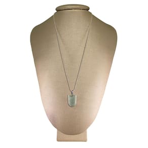 Colar Prata 925 Diamantado Água-Marinha Medalha - P. Vecchio