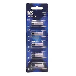 5 Pilha Bateria 27A 12V Alcalina Maxmidia P/Portão Alarme