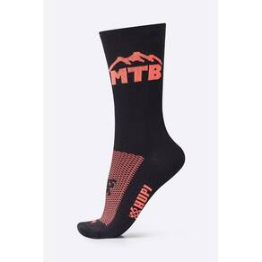Meia HUPI Triplo MTB Preto/Laranja