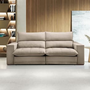 Sofá 2 Lugares Martinho Retrátil Boucle Bege - Celflex