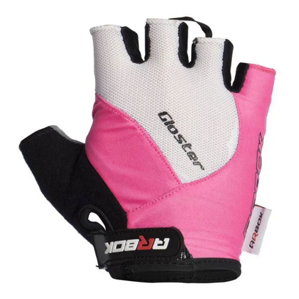 Luva Arbok Feminina Curta Gloster Preto/Rosa/Branco G