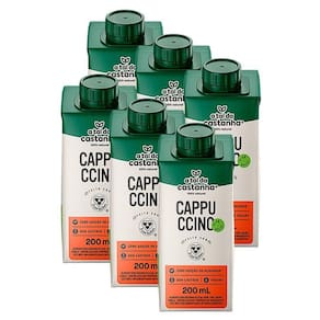 Kit 6X: Bebida Vegetal Cappuccino A Tal Da Castanha E 3