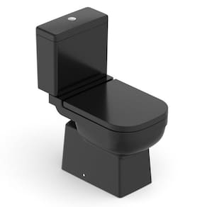 Kit 3 Vasos Sanitário com Caixa Acoplada e Assento Soft Close Elite Celite Preto Brilhante