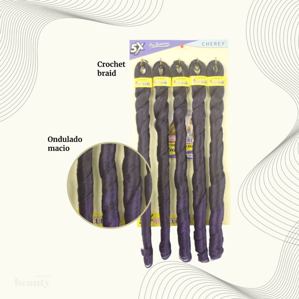 Cabelo para trança French Curl 400 g Braid Cherey